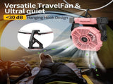 2-in-1 Portable Fan & Light, Quiet & Cool for Outdoor Use black V1232-BXSFS001