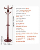 VEVOR Freestanding Coat Rack Wooden Coat Tree with Stable Large Base & 11 Hooks V952-YMJWGSSMMCP06LWN1001V0