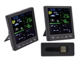 Weather Stations Wireless Indoor Outdoor Color Display Black 3 Channels Regulable Backlight Clock V1294-YM0523-3111220087211