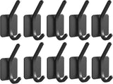 10 Pieces Heavy Duty Self-Adhesive Hooks Wall Hook Coat Rack Coat Hook No Drilling Required V1188-MS101-03082-1