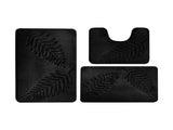 Summercome 3 Pcs Bathroom Rugs, Leaves Bath Mat Toilet Mats, Soft Comfortable Non-Slip Bathroom Rug V1189-WXFWAL-20260319-01600