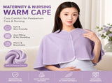 Purple Maternity Nursing Shoulder Wrap Cape Ultra Soft Sakura Fleece Postpartum Shawl, Windproof V888-ELOSUNG53432