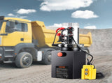 Hydraulic Pump, 10 Quart Hydraulic Power Unit, Double Acting Dump Trailer Pump, 0.91 GPM Flow Rate, V952-YXYYB12VZLDJQS3MWV0