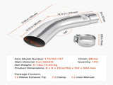 Elbow Exhaust Tip, 127mm Inlet, 152.4mm Outlet, 584mm Overall Length, Chrome Turn Down Exhaust Tip V952-PQWGZWGRK5INWJ6MB001V0