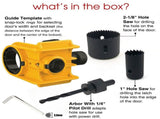 Door Lock Installation Kit, For Metal or Wood Doors, 2 Adjustable Bushings, Easy Installation with V1192-AZ-W-3458