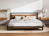 Artiss Bed Frame Queen Size Metal Bed Frame DANE MBED-C-DANE-Q-BK-AB