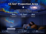 Black USB Powered Galaxy Star Projector and Earth Globe Night Light with 12 HD Space Films, 1H / 2H V888-ELOSUNG52657