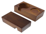Wooden Coffee Protafilter Stand Holder Coffee Tamper Holder Stand Tamping Station Brown V1294-YM0717-3118220188411