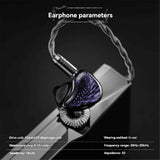 In Ear Earphone Monitor with Microphone Hifi Music Headphone IEMs Wired Gaming Earbuds for V1369-AZ3-W-11320