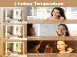 Embellir Makeup Mirror 60x50cm Hollywood Vanity with LED Light Tabletop White MM-E-FRAME-5060LED-WH