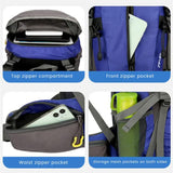 Blue High-Capacity Nylon Hiking Backpack - Durable, Multi-Functional Outdoor Travel Pack V888-ELOSUNG21546