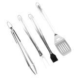 4 Piece Stainless Steel BBQ Grill Tool Set, Heavy Duty Rust Resistant Utensils for Camping, Outdoor V1189-LC-HW-00502