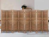 Artiss 8 Panel Room Divider Screen 326x170cm Louver Oak RD-B-0539-8P-BR