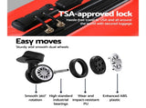 Wanderlite 20-28 Inch Luggage 2Set with TSA Lock Spinner Carry On Hard Shell Travel Suitcase Luggage LUG-ABS-CLA-2SET-RE