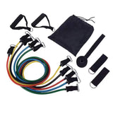 11-Piece Resistance Bands Set for Yoga and Rehab, MultiColor V1237-ZY-506-0323