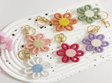 12 Pcs Daisy Party Favors Boho Woven Flowers Keychains Daisy Keychain for Boho Themed Birthday V1192-AZ-W-0507