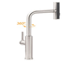 Brushed Nickel 3-Mode Kitchen Mixer Pull Out Down Sink Laundry Faucet Tap WELS V1233-KJU515N