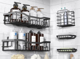 Self-Adhesive Shower Shelf - Rust-Resistant Stainless Steel Bathroom Organizer - No Drilling V1189-HB001ZSSH00124