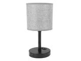 LED Table Lamp Fabric Lampshade USB A and USB C Port Zipper Switch Bedside Lamp for Living Room V1294-YM0901-3119240032611