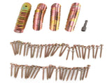 50 Sets Fence Wire Fasteners Carbon Steel Zinc Plated Rust Proof Wire Fencing Staples with Hex V1294-YM0710-3111230300911