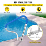 Pool Rail 39x32 Pool Railing 304 Stainless Steel 250LBS Load Capacity Silver Rustproof Pool Handrail V952-BXGYCFS3W39X32YC1V0