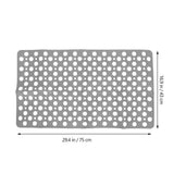 Non-Slip Shower Mat Grey Practical Hollow Design for Bathing 1Pc V1370-AZ4-14862