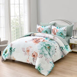 Warm Floral Comforter Set, King Size, Cozy Quilted Bedding with Pillowcases V745-MAB010934AJ3