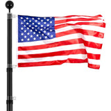 25FT Telescopic Flagpole Kit, Heavy Duty Aluminum Alloy Flag Pole Kit in Ground for Outside, 3 V952-QGTJHS25YCSSO5E4YV0