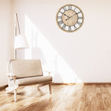 XL Carved Industro Hamptons Wall Clock 60cm V637-11741CLK
