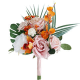 Wedding Bridal Bouquets, Artificial Bridal Bouquet, Romantic Bridal Holding Flowers, Handmade V1192-AZ-W-11567
