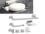 Bathroom Hardware Accessories Kit 7 Piece Towel Rack Tissue Holder Coat Hook Razor Hook Soap Tray V1294-YM0703-3112230004211