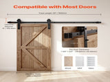 1500 mm Sliding Barn Door Hardware Kit for Single Sliding Barn Door Black V952-HDSMDGDGDM2DBQT76001V0