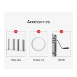 Kitchee 5L Manual Vertical Sausage Filler - Stainless Stuffer Meat Press Machine V238-SUPDZ-32652621283408