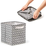 Pack of 6 Foldable Fabric Basket Bin Storage Cube for Nursery, Office and Home Decor V178-14452