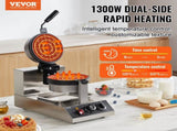 Commercial Waffle Maker, 1300W Round Waffle Baker Machine, Non-Stick Stainless Steel Belgian Waffle V952-SYBLSHFBJDP1II7A0V3