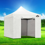 Instahut Gazebo Pop Up Marquee 3x3 Folding Tent Wedding Gazebos 500D White GAZEBO-C-3X3-DX-WHITE