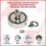 700Kg Salvage Strong Recovery Magnet Neodymium Hook Treasure Hunting Fishing V63-825001