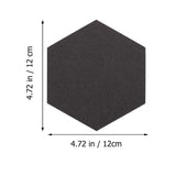 12pcs Black Felt Hexagon Wall Tiles for Letter Board, Mini Bulletin Board Decor for Office, Home, V1192-AZ-W-22254