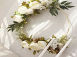 Simulation Peony Wreath Home Door Decorations Wall Hanging Artificial Peony Wreath Wedding Courtyard V1294-YM0523-220118XU03-5