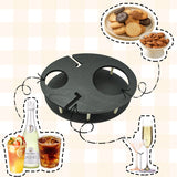 Premium Reusable Appetizer Wine Holder Plate for parties Catering and Home Use-Cocktail Buffet V1192-AZ-W-12083