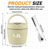 Food Thermocontainer, 1.2 L, thermo lunchbox with spoon, food thermos mug, warming container, used V1189-LC-RY-00550