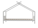 Artiss Bed Frame Wooden Base Kids Single Timber House with 2 Storage Drawers Beds White WBED-G-CABIN-S-WH-DRAW