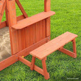 Rovo Kids Outdoor Slide and Swing Play Set with Climbing Wall and Sandpit V219-PLYSSSRVCS5A