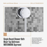 Single Round Shower Bath Mixer Tap Bathroom WATERMARK Approved V63-847921