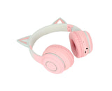 Cat Ear Bluetooth Gaming Headphones Wireless Foldable Music Headset with LED Light Detachable V1263-JX-133