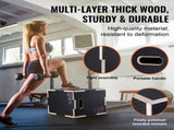 3 in 1 Plyometric Jump Box, 16/14/12 Inch Wooden Plyo Box, Platform & Jumping Agility Box, Anti-Slip V952-SHYTX161412Y7DDXDV0