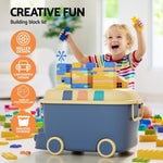 Keezi 3PCS Toy Storage Box Cute Car Toy Container Kids Toys Organiser Snack Boxes FURNI-C-TOY3PC-BUORGN