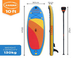 Kahuna Hana 10FT Inflatable Stand Up Paddle Board iSUP Package Adjustable Paddle, Pump, Backpac IFB-HLE-305-BU-781