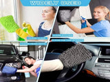 12 Pcs Car Wash Mitts - Chenille Microfiber Scratch Free Ultra Absorbent Sponge Cloths for Cars, V1259-DP01-A-5514
