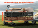 Double Decker Wagon Collapsible, 400L Heavy Duty Folding Wagon Cart, Extended Long Garden Cart with V952-ZDHYBXSSTCHS4GGRTV0